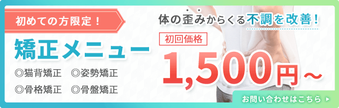 矯正メニュー1,500円から
